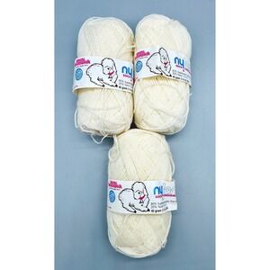 Brunswick Nylamb Sock Fingering Yarn Ecru Superwash Wool Nylon Lot of 3